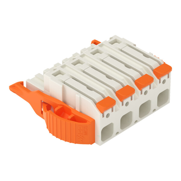 Connecteur femelle pour 1 conducteur Levier Push-in CAGE CLAMP®; gris clair - Wago - 27241204/038000