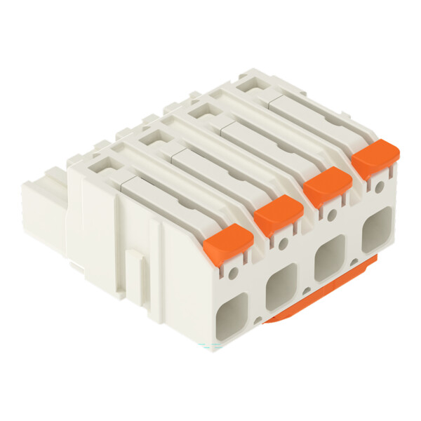 Connecteur femelle pour 1 conducteur Levier Push-in CAGE CLAMP®; gris clair - Wago - 27241204/323000