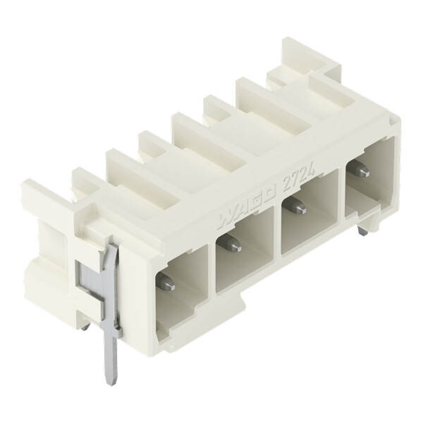 Connecteur mâle THT Broche à souder 1,0 x 1,0 mm incliné 0°; gris clair - Wago - 27243824/122000