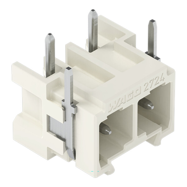 Connecteur mâle THT Broche à souder 1,0 x 1,0 mm incliné 180°; gris clair - Wago - 27243842/122000