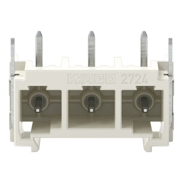 Connecteur mâle THT Broche à souder 1,0 x 1,0 mm incliné 180°; gris clair - Wago - 27243843/122000