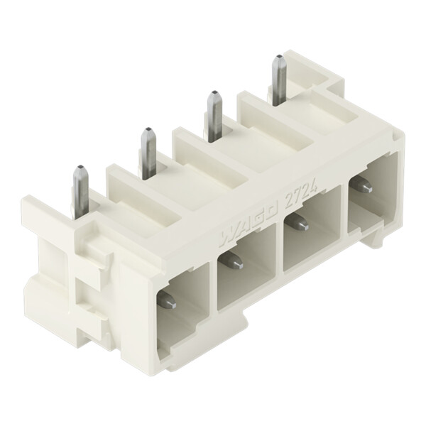 Connecteur mâle THR Broche à souder 1,0 x 1,0 mm incliné 180°; gris clair - Wago - 27243844/105000