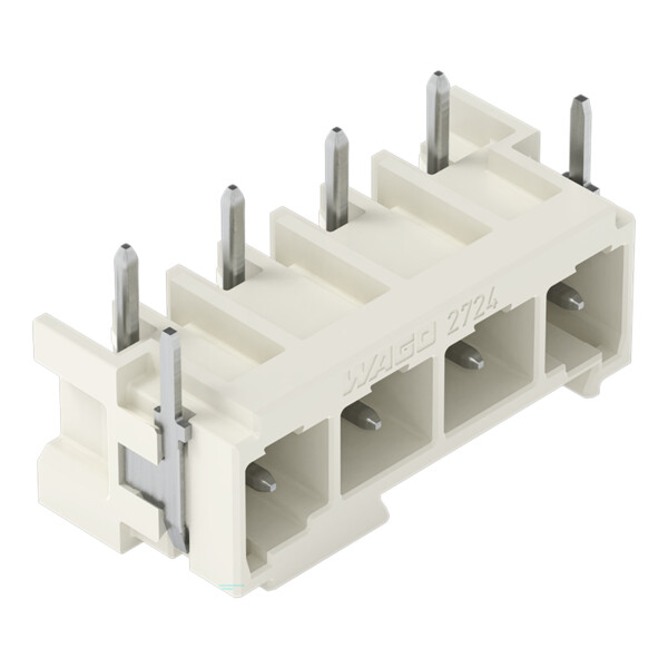 Connecteur mâle THT Broche à souder 1,0 x 1,0 mm incliné 180°; gris clair - Wago - 27243844/122000