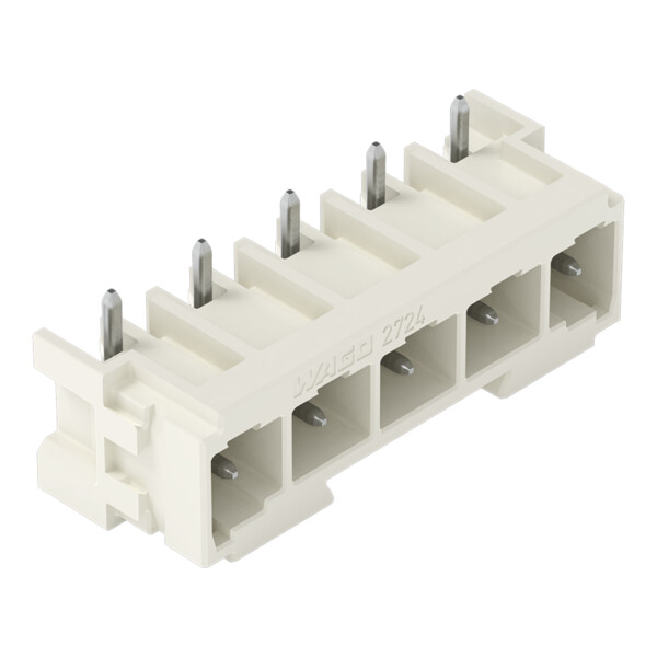 Connecteur mâle THR Broche à souder 1,0 x 1,0 mm incliné 180°; gris clair - Wago - 27243845/105000