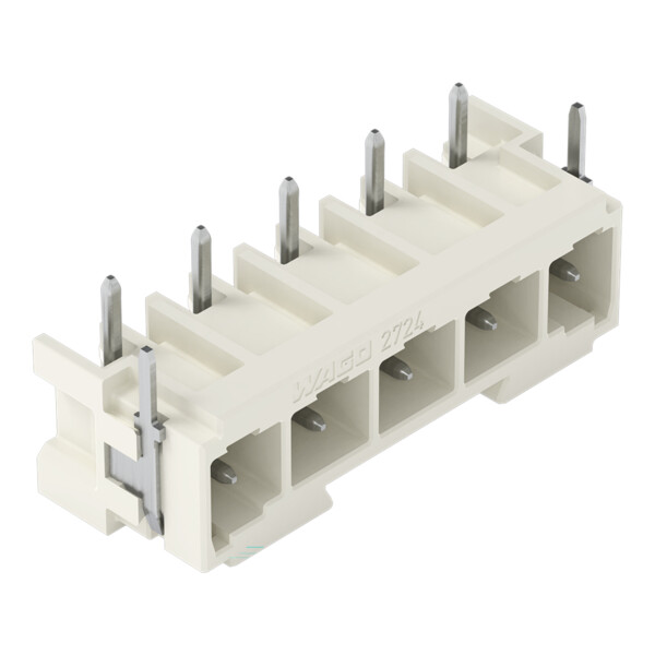 Connecteur mâle THT Broche à souder 1,0 x 1,0 mm incliné 180°; gris clair - Wago - 27243845/122000