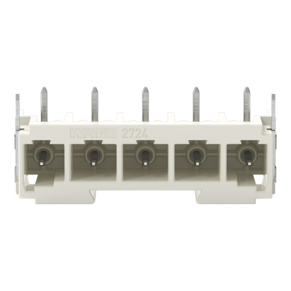 Connecteur mâle THT Broche à souder 1,0 x 1,0 mm incliné 180°; gris clair - Wago - 27243845/122000