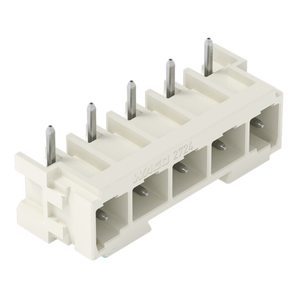 Connecteur mâle THT Broche à souder 1,0 x 1,0 mm incliné 180°; gris clair - Wago - 27243845