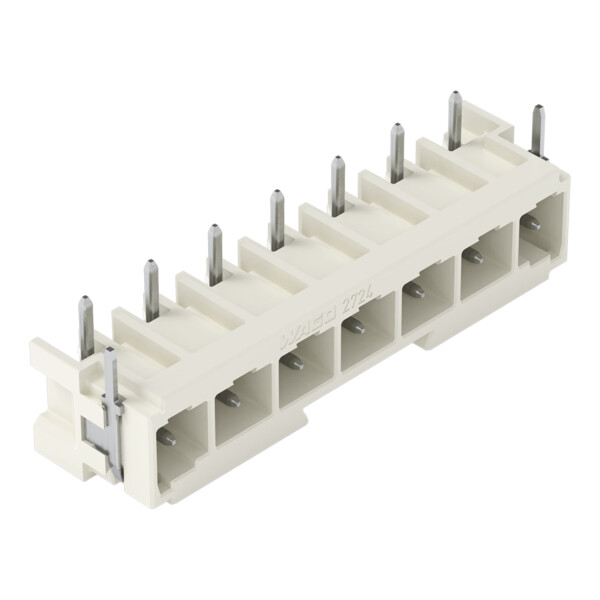 Connecteur mâle THT Broche à souder 1,0 x 1,0 mm incliné 180°; gris clair - Wago - 27243847/122000