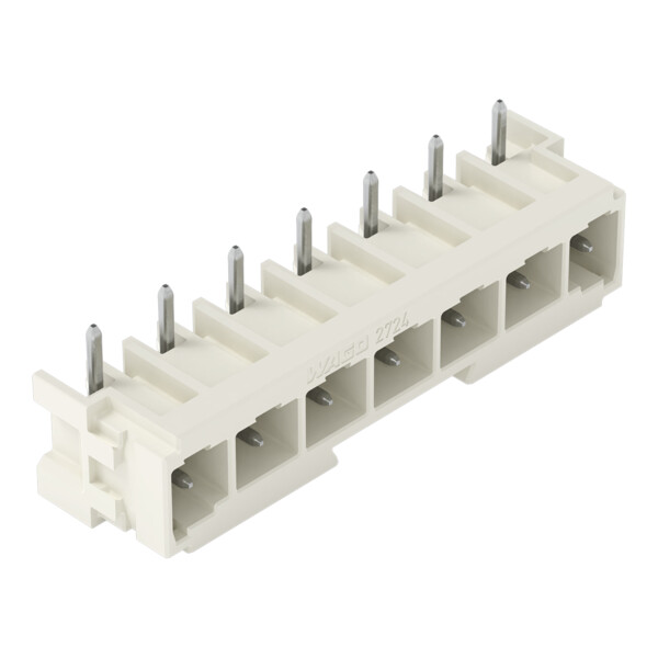 Connecteur mâle THT Broche à souder 1,0 x 1,0 mm incliné 180°; gris clair - Wago - 27243847