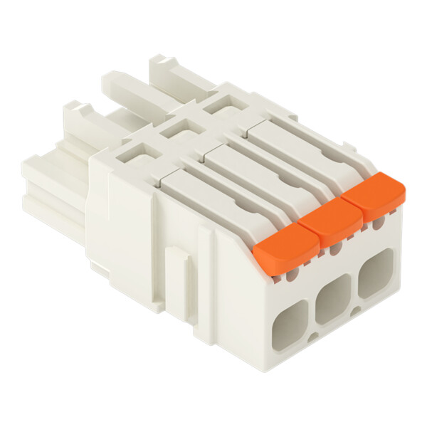 Connecteur femelle pour 1 conducteur Levier Push-in CAGE CLAMP®; gris clair - Wago - 27211103/326047