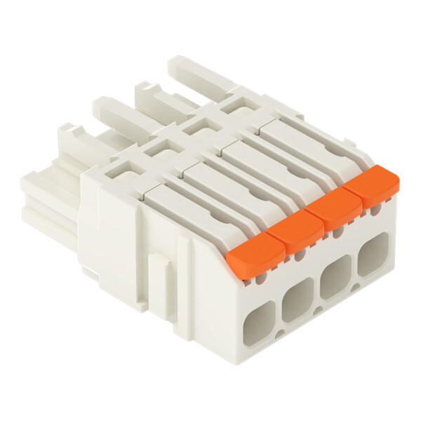 Connecteur femelle pour 1 conducteur Levier Push-in CAGE CLAMP®; gris clair - Wago - 27211104/326047