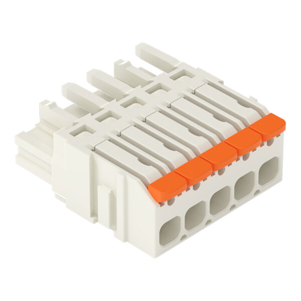 Connecteur femelle pour 1 conducteur Levier Push-in CAGE CLAMP®; gris clair - Wago - 27211105/326045