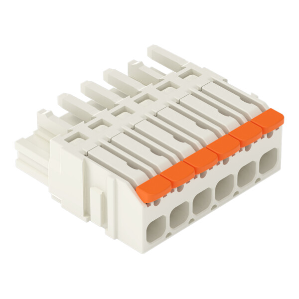 Connecteur femelle pour 1 conducteur Levier Push-in CAGE CLAMP®; gris clair - Wago - 27211106/326047