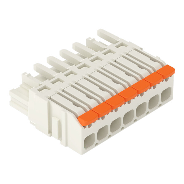Connecteur femelle pour 1 conducteur Levier Push-in CAGE CLAMP®; gris clair - Wago - 27211107/326047
