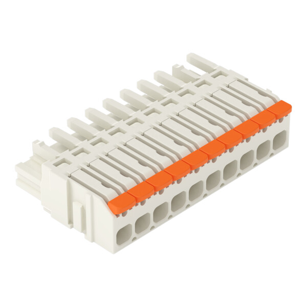 Connecteur femelle pour 1 conducteur Levier Push-in CAGE CLAMP®; gris clair - Wago - 27211110/326047