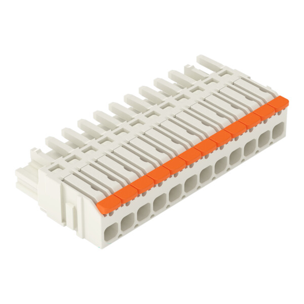 Connecteur femelle pour 1 conducteur Levier Push-in CAGE CLAMP®; gris clair - Wago - 27211112/326047
