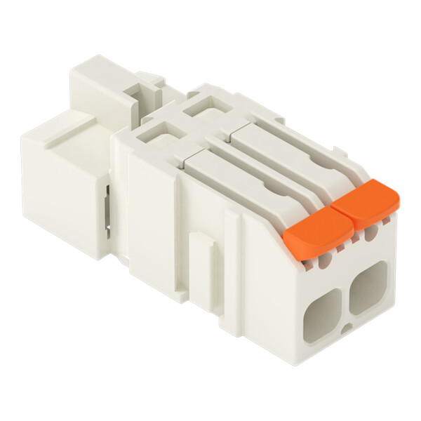 Connecteur mâle pour 1 conducteur Levier Push-in CAGE CLAMP®; gris clair - Wago - 27211602/000044