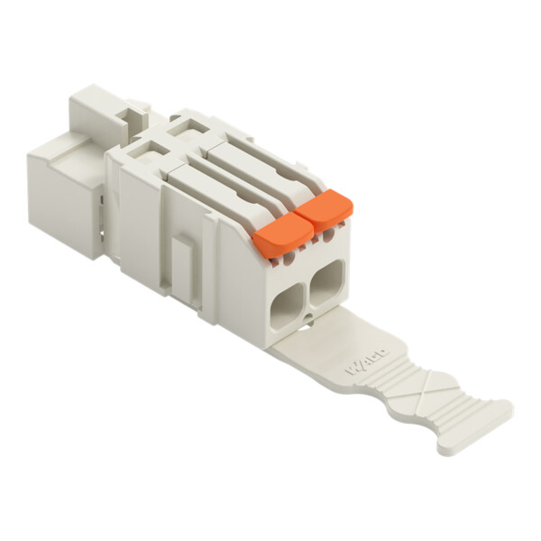 Connecteur mâle pour 1 conducteur Levier Push-in CAGE CLAMP®; gris clair - Wago - 27211602/332000