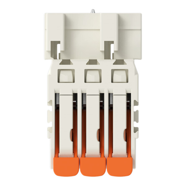 Connecteur mâle pour 1 conducteur Levier Push-in CAGE CLAMP, 3 pôles, clair - Wago - 27211603/000040
