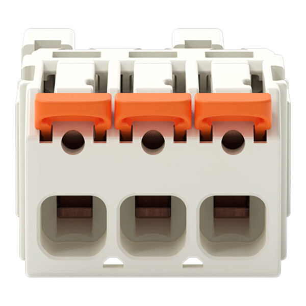 Connecteur mâle pour 1 conducteur Levier Push-in CAGE CLAMP, 3 pôles, clair - Wago - 27211603/000040