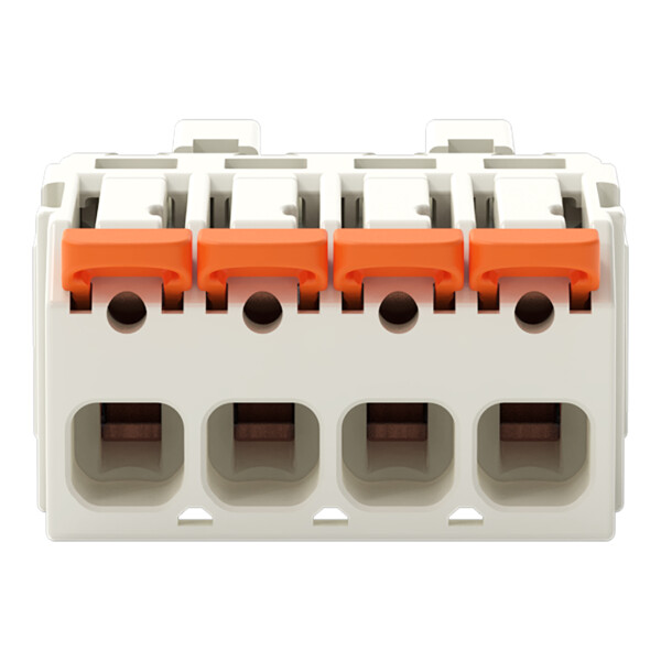 Connecteur mâle pour 1 conducteur Levier Push-in CAGE CLAMP, 3 pôles, clair - Wago - 27211603/000043