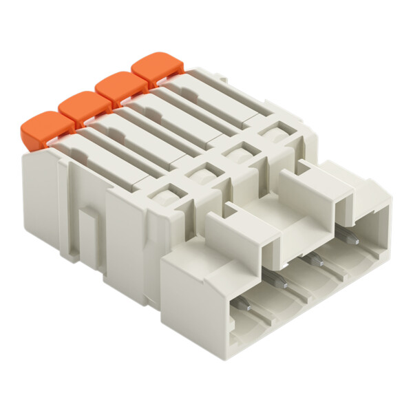 Connecteur mâle pour 1 conducteur Levier Push-in CAGE CLAMP®; gris clair - Wago - 27211604/334000