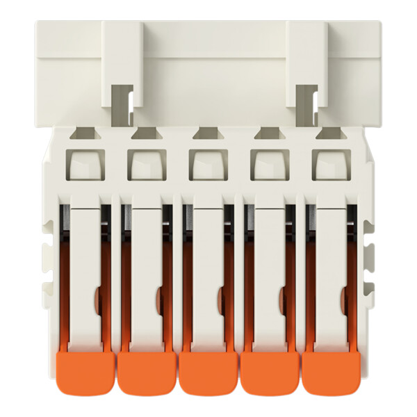 Connecteur mâle pour 1 conducteur Levier Push-in CAGE CLAMP, 5 pôles, clair - Wago - 27211605/000043