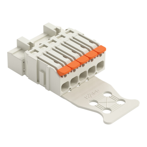 Connecteur mâle pour 1 conducteur Levier Push-in CAGE CLAMP®; gris clair - Wago - 27211605/334000