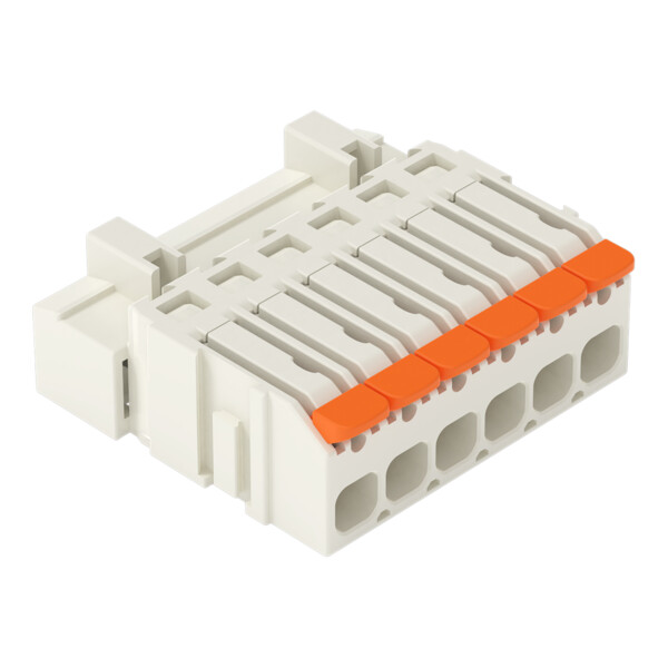 Connecteur mâle pour 1 conducteur Levier Push-in CAGE CLAMP®; gris clair - Wago - 27211606/000044