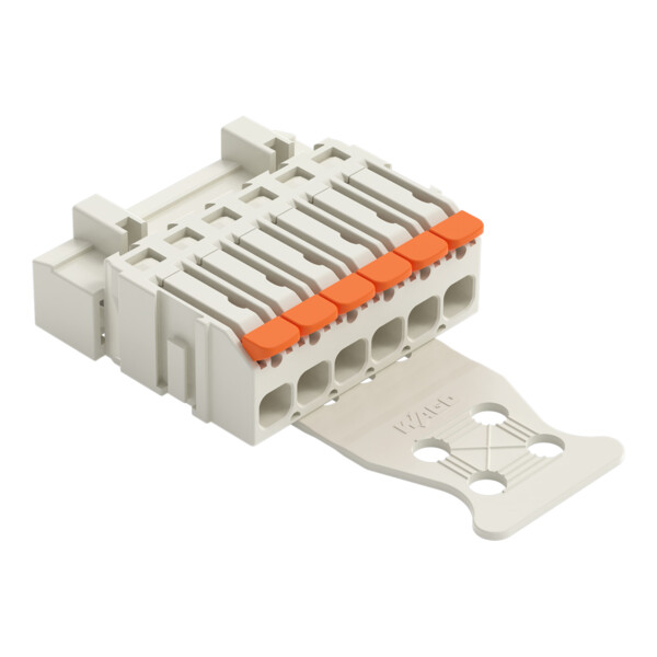 Connecteur mâle pour 1 conducteur Levier Push-in CAGE CLAMP®; gris clair - Wago - 27211606/334000