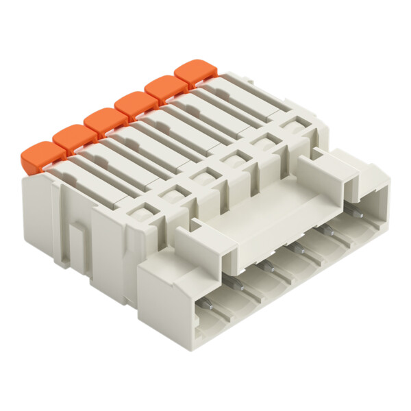 Connecteur mâle pour 1 conducteur Levier Push-in CAGE CLAMP®; gris clair - Wago - 27211606/334000