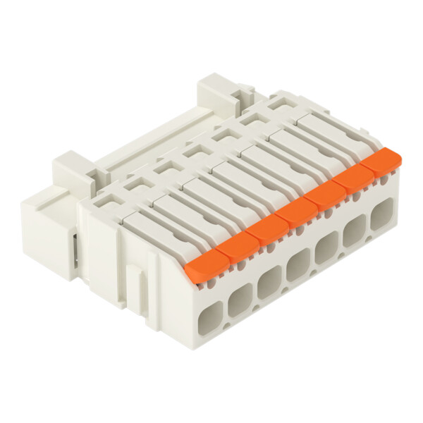 Connecteur mâle pour 1 conducteur Levier Push-in CAGE CLAMP®; gris clair - Wago - 27211607/000044