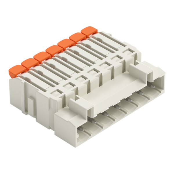 Connecteur mâle pour 1 conducteur Levier Push-in CAGE CLAMP®; gris clair - Wago - 27211607/334000