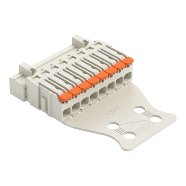 Connecteur mâle pour 1 conducteur Levier Push-in CAGE CLAMP®; gris clair - Wago - 27211608/335000