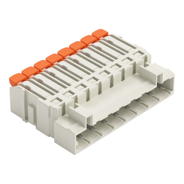 Connecteur mâle pour 1 conducteur Levier Push-in CAGE CLAMP®; gris clair - Wago - 27211608/335000
