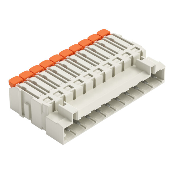 Connecteur mâle pour 1 conducteur Levier Push-in CAGE CLAMP®; gris clair - Wago - 27211610/335000