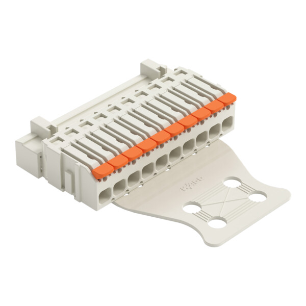 Connecteur mâle pour 1 conducteur Levier Push-in CAGE CLAMP®; gris clair - Wago - 27211610/335000