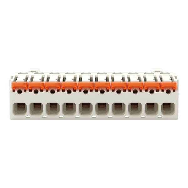 Connecteur mâle pour 1 conducteur Levier Push-in CAGE CLAMP, 10 pôles gris clair - Wago - 27211610