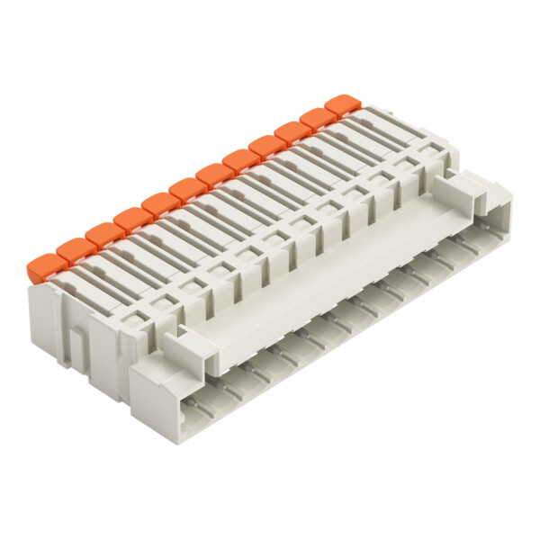 Connecteur mâle pour 1 conducteur Levier Push-in CAGE CLAMP®; gris clair - Wago - 27211612/336000