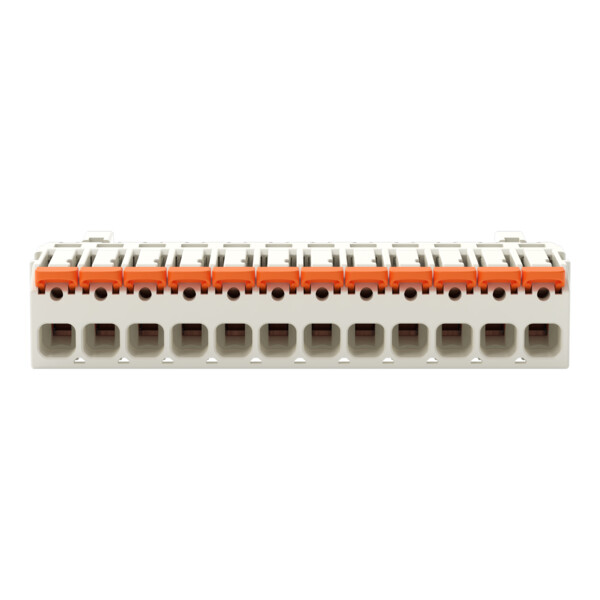 Connecteur mâle pour 1 conducteur Levier Push-in CAGE CLAMP, 12 pôles gris clair - Wago - 27211612