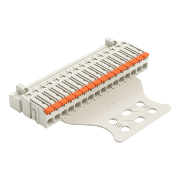 Connecteur mâle pour 1 conducteur Levier Push-in CAGE CLAMP®; gris clair - Wago - 27211616/336000