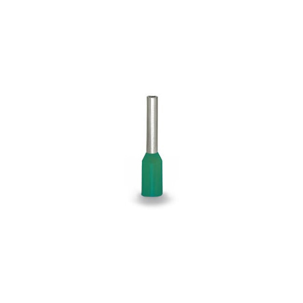 Embout rebord plastique vert, étamé, 0,35 mm², l=10,5 mm - Wago - 216322