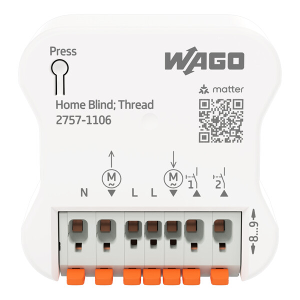Module volet roulants 2E/2S, 3 A, alim 200–240 V, Thread/Matter. - Wago - 27571106