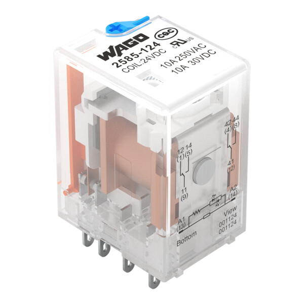 Relais 2 RT - 24 V DC - 10 A - Wago - 2585124