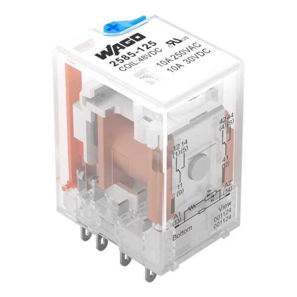 Relais 2 RT - 48 V DC - 6 A - Wago - 2585125