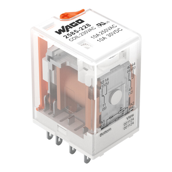 Relais 2 RT - 230 V AC - 10 A - Wago - 2585228