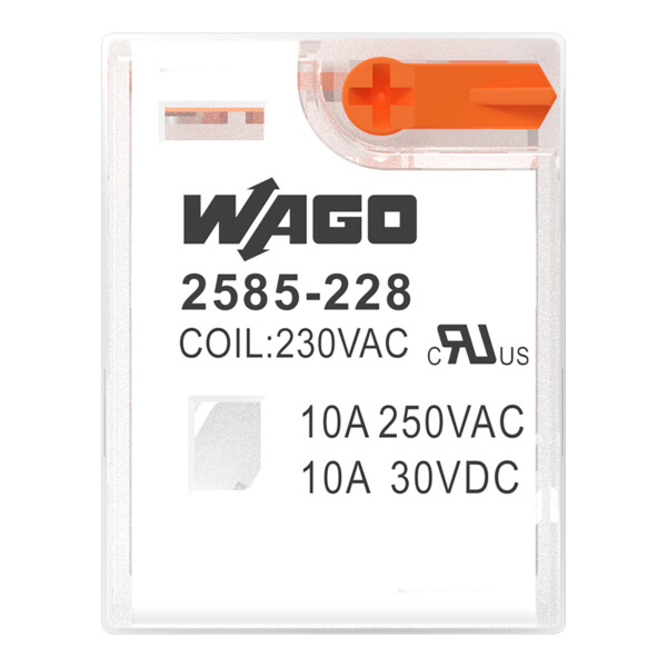 Relais 2 RT - 230 V AC - 10 A - Wago - 2585228