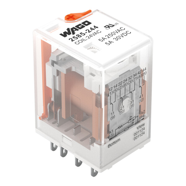 Relais 4 RT - 24 V AC - 5 A - Wago - 2585244