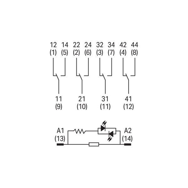 Relais 4 RT - 230 V AC - 5 A - Wago - 2585248