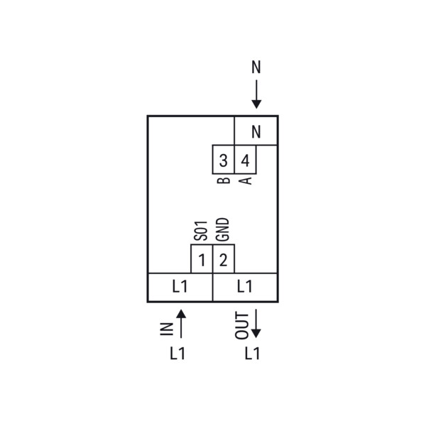 Compteur d'énergie monophasé MID mesure directe 32A, RS485 + MBUS - Wago - 8791300